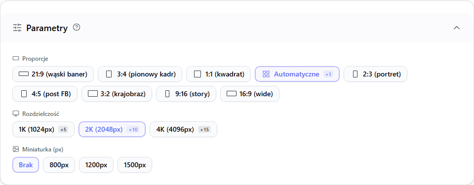 Czym są parametry generacji?